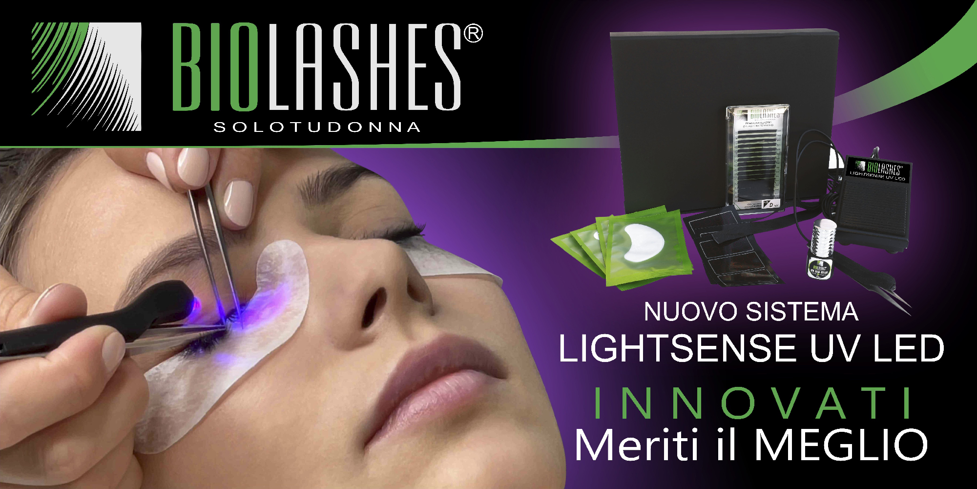 Solotudonna e Biolashes presentano Lightsense Flex il più performante  sistema per l'extension Ciglia con colla UV Led - Solotudonna